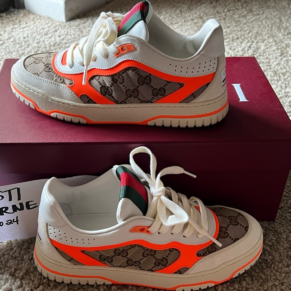 Gucci Re-Web Sneaker - Orange - Current Season